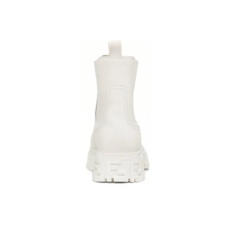 FENDI Fendi Force Short Chelsea Boots Women's White-4