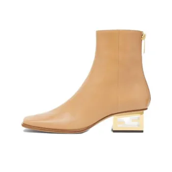 FENDI Baguette Ankle Boots Women's Beige