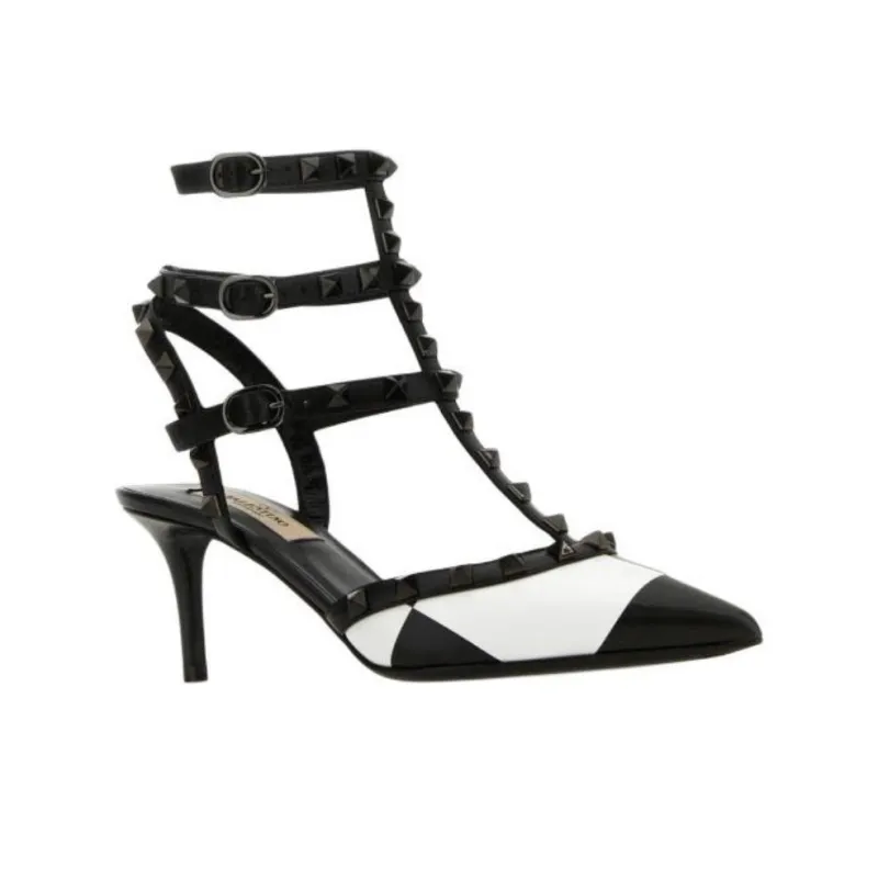 Valentino Garavani Rockstud Embellished Pointed-Heeled Pumps-2