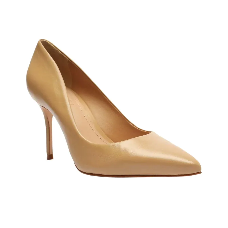 Schutz Lou Lo Slim Heel High Heels 8.4cm Women's Brown-2