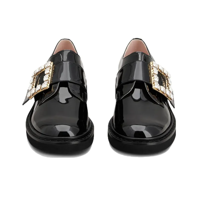Roger Vivier Viv' Rangers Chunky Heel High Heels Women's Black-2