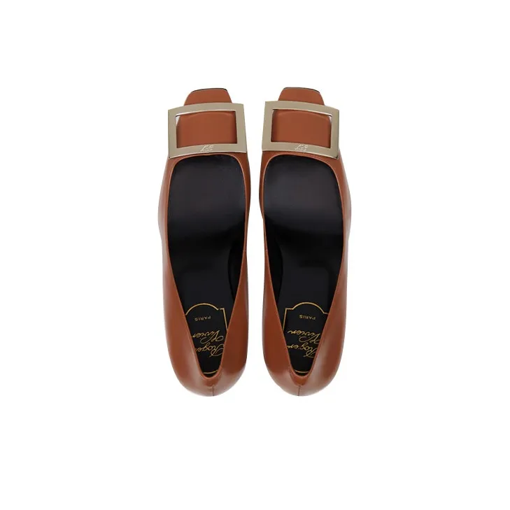 Roger Vivier Slim Heel High Heels Women's Brown-3