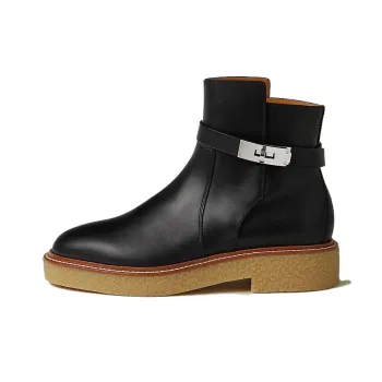 HERMES History Ankle Boots Women's Black
