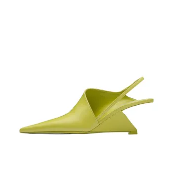 PRADA Irregular Heel High Heels Women's Lime Green