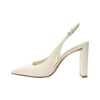 Schutz Blanche Chunky Heel High Heels 9cm Women's White