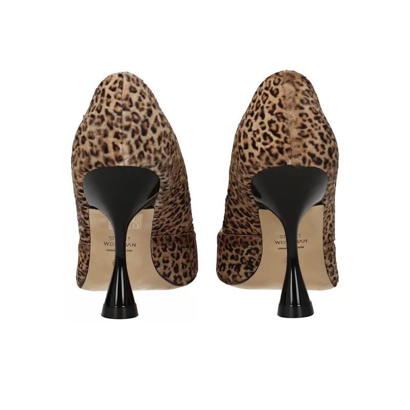 Stuart Weitzman/SW Slim Heel High Heels 10cm Women's Leopard Print-4