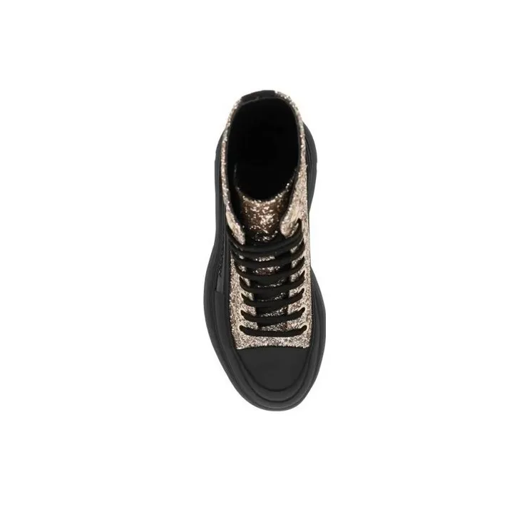 Alexander McQueen Tread Slick Boots 'Silver Gold Black' Women's-2