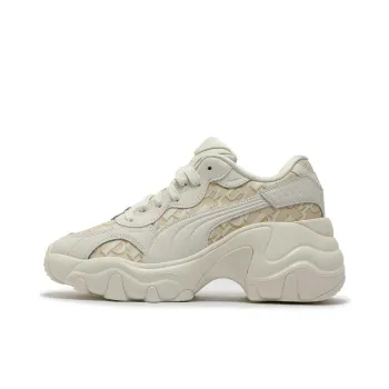 PUMA Pulsar Wedge Abrasion Resistant Mid Top Chunky Sneakers Women's Ecru
