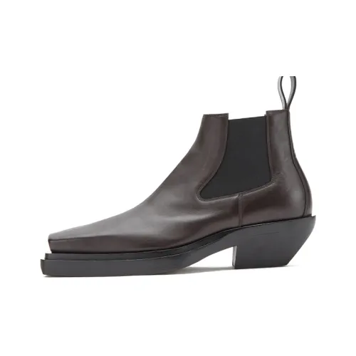 Bottega Veneta BV Lean Short Chelsea Boots Men's Dark Chocolate