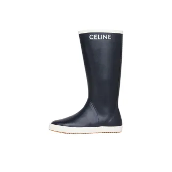 CELINE Les Bottes De Pont Knee-high Boots Women's Marine Blue