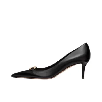 Valentino Vlogo Slim Heel High Heels 6cm Women's Black