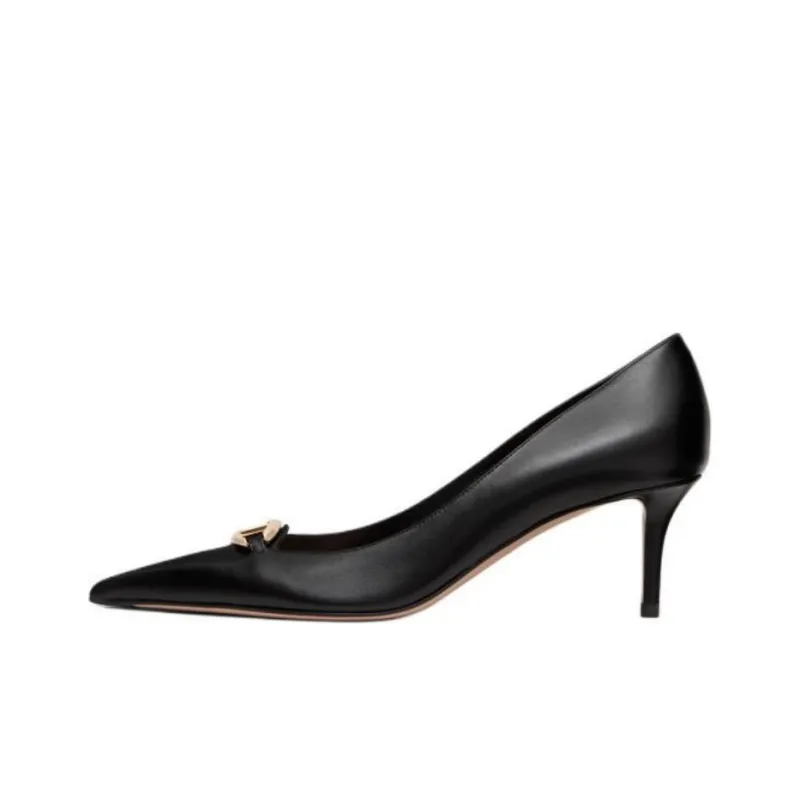 Valentino Vlogo Slim Heel High Heels 6cm Women's Black-0