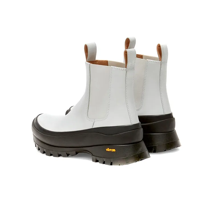 JIL SANDER Chelsea Boots Women's White Black-3