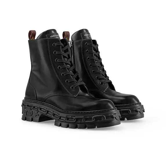 LOUIS VUITTON Record Short Martin Boot Women's Black-2
