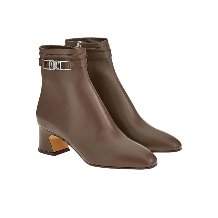 FERRAGAMO Vara Ankle Boots Women's Brown-2