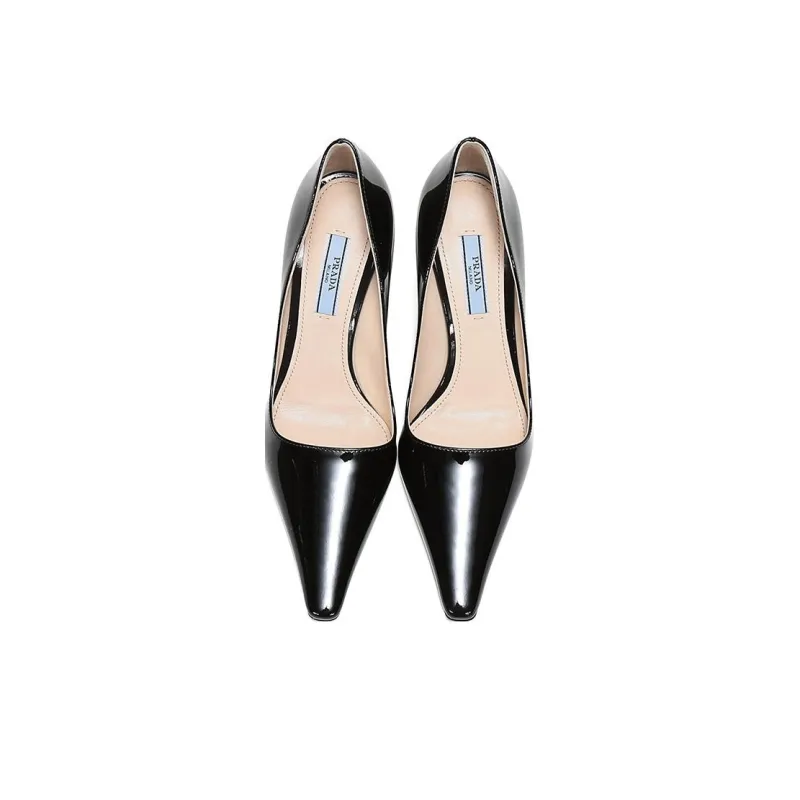PRADA Satin Pumps 'Black' Women's-3