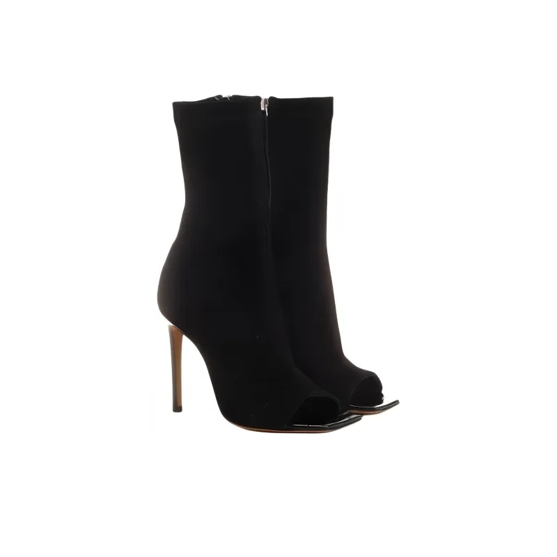 Paris Texas Amanda Open Toe Ankle Boots-2