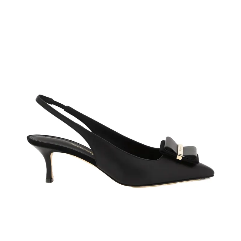 FERRAGAMO Drop Bow 55mm Pumps-1