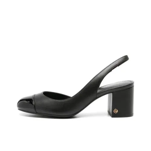 MICHAEL KORS Round Toe Block Heel Loafers Womens