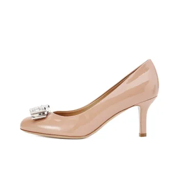 FERRAGAMO Slim Heel High Heels 7cm Women's Deep Nude Pink