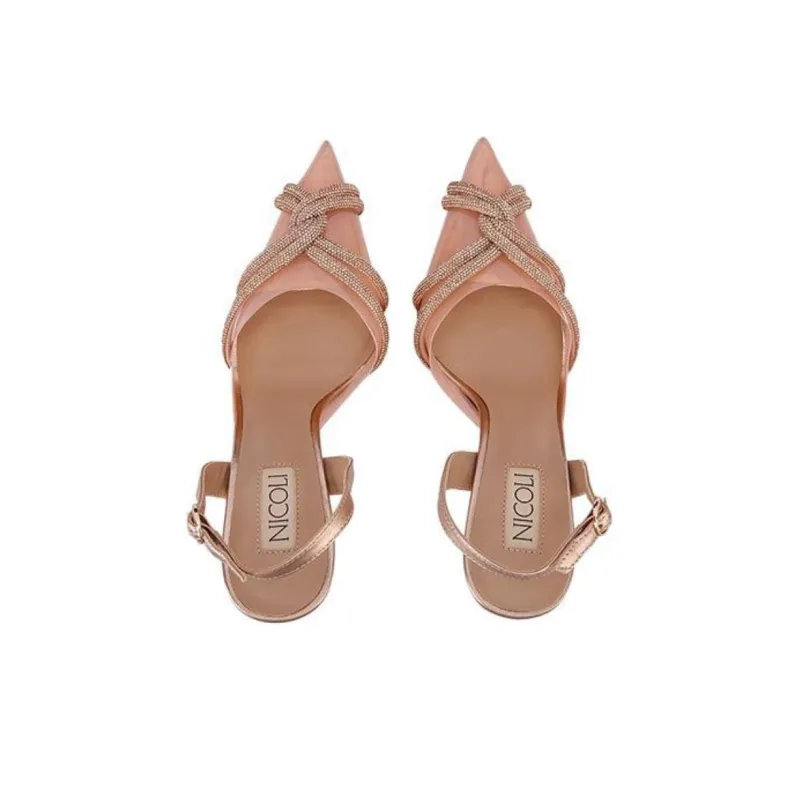 NICOLI Angelica Slim Heel High Heels 9.5cm Women's Pink-3