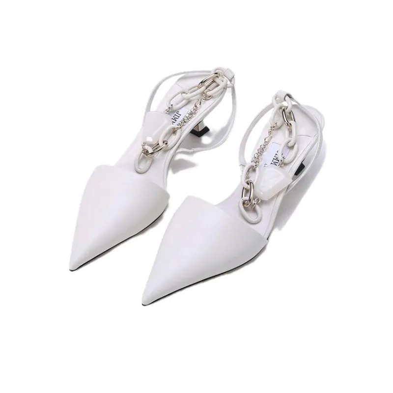 Jimmy Choo Slim Heel High Heels Women's Ivory White-2