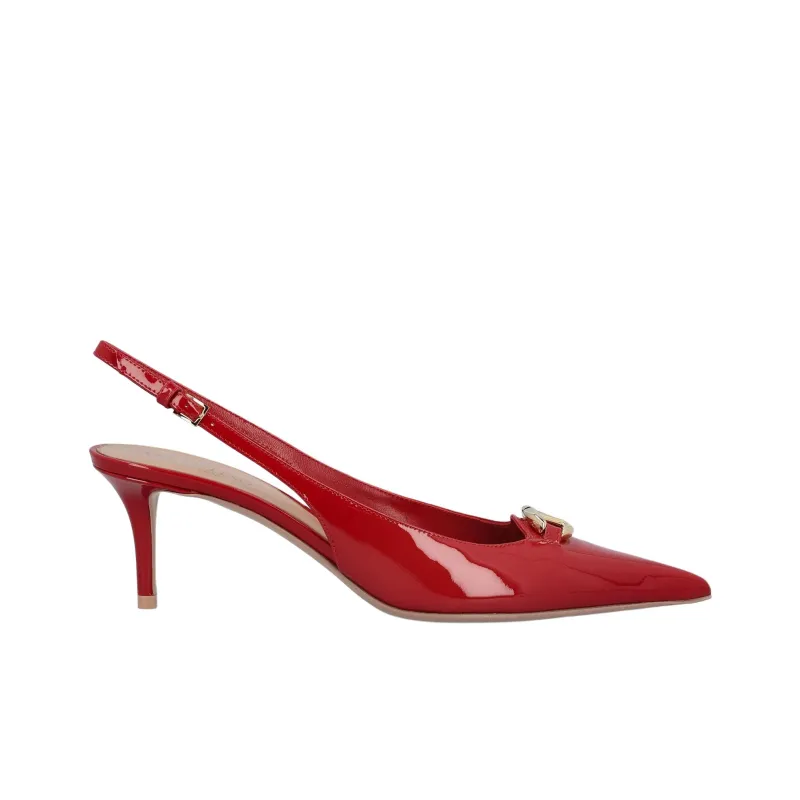 Valentino VLogo Signature Pointed Toe Slingback Pumps-1