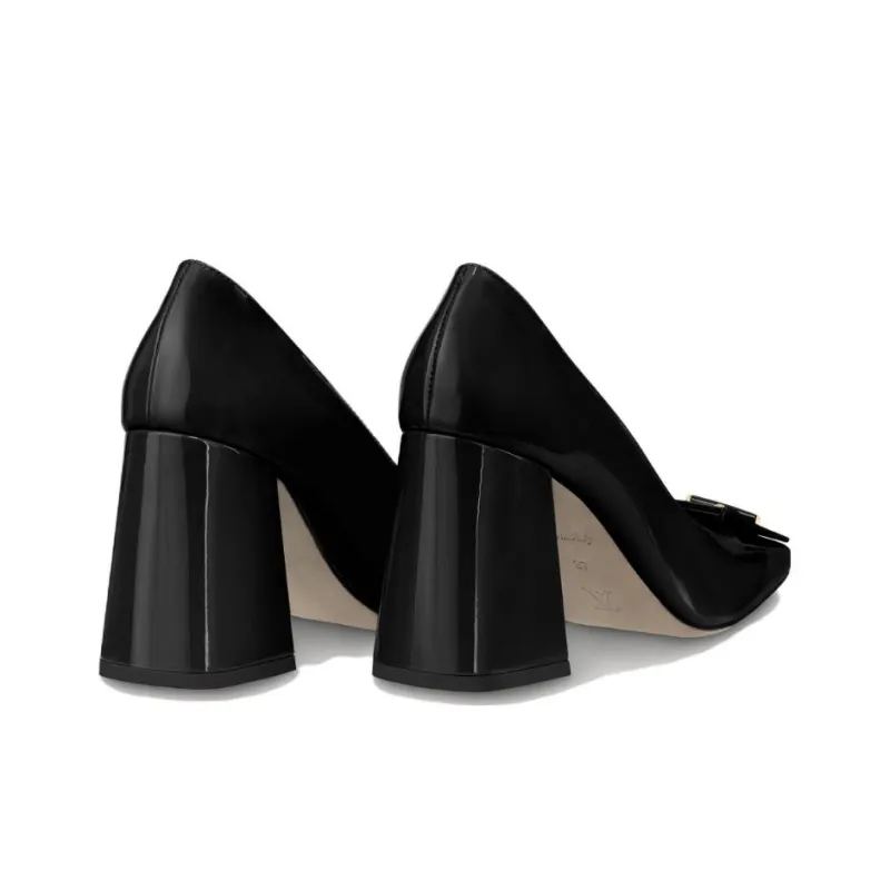 LOUIS VUITTON Shake Spool Heel High Heels 8.5cm Women's Black-3