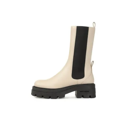 SERGIO ROSSI Sr Milla Crew Chelsea Boots 9cm Women's Beige