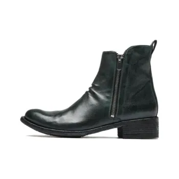 Officine Creative Lison Ruched-detail Leather Ankle Boots