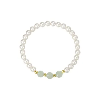 QIANCHANG Bracelets Pale Greenish White Jade Women's