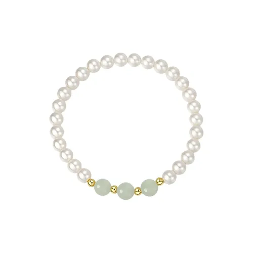 QIANCHANG Bracelets Pale Greenish White Jade Women's
