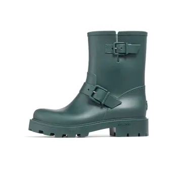 Jimmy Choo Yael Flat Ankle Boots Women's Dark Green
