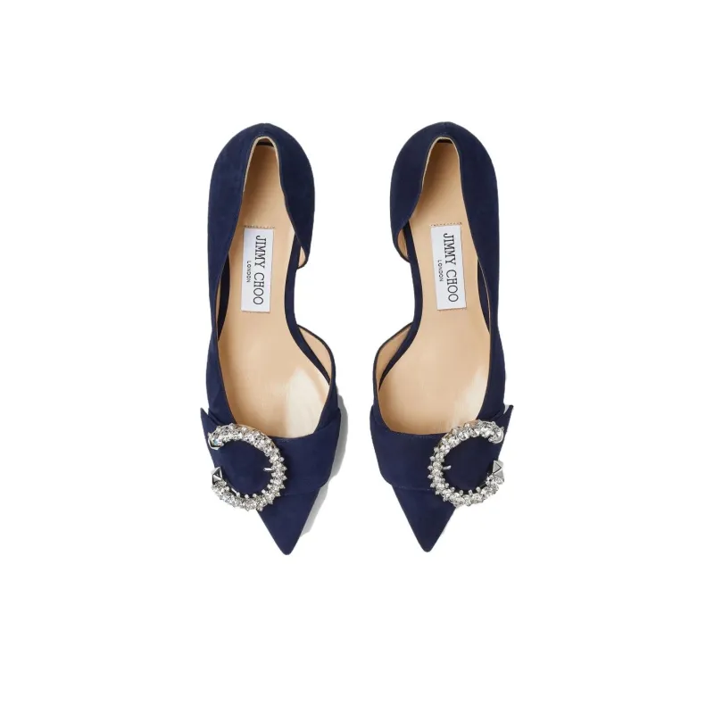 Jimmy Choo Melva Dorsay 50mm Suede Pumps-4