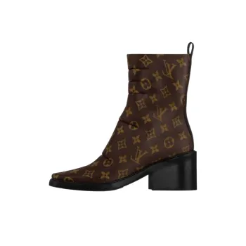 LOUIS VUITTON Jazz Ankle Boots 6cm Women's Brown