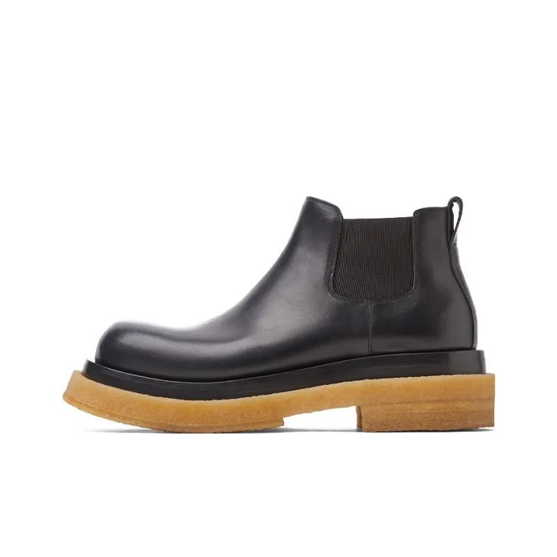 Bottega Veneta Lug Cropped Chelsea Boot Black Gum-0
