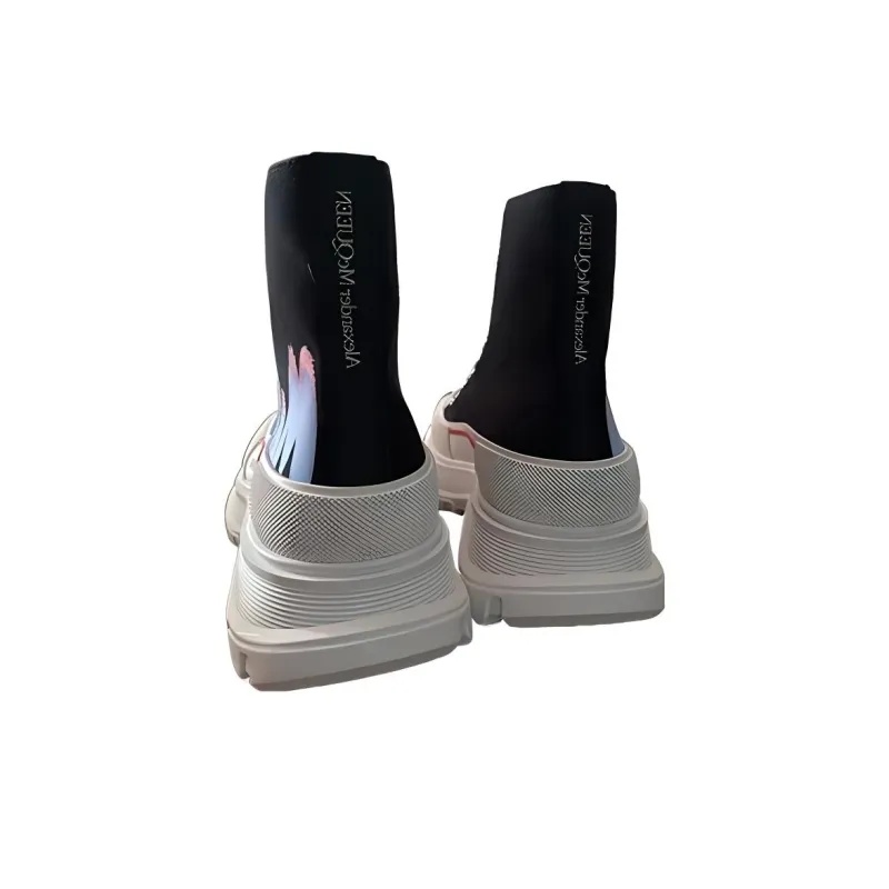 Alexander McQueen Tread Slick High Top Sneakers 'Black Blue Red'-3