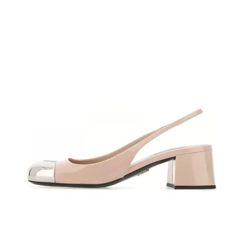 PRADA Block Heel High Heels 5cm Women's Pink