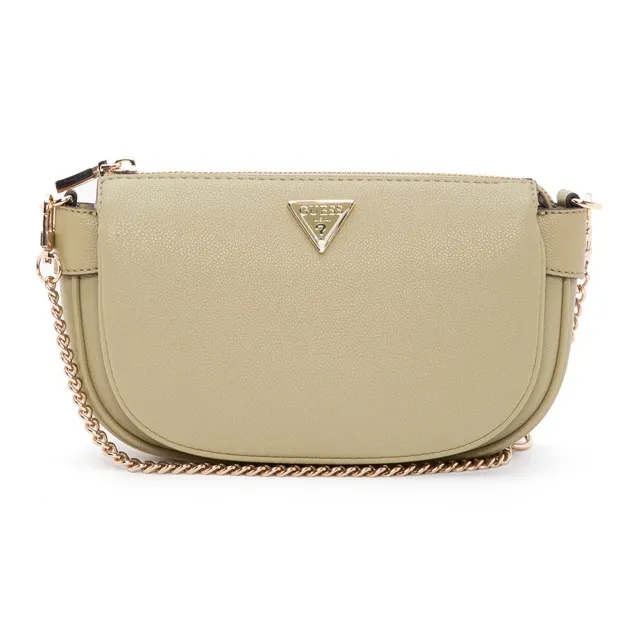 GUESS Artificial Leather Shoulder Bag Women's White/Light Brown-4