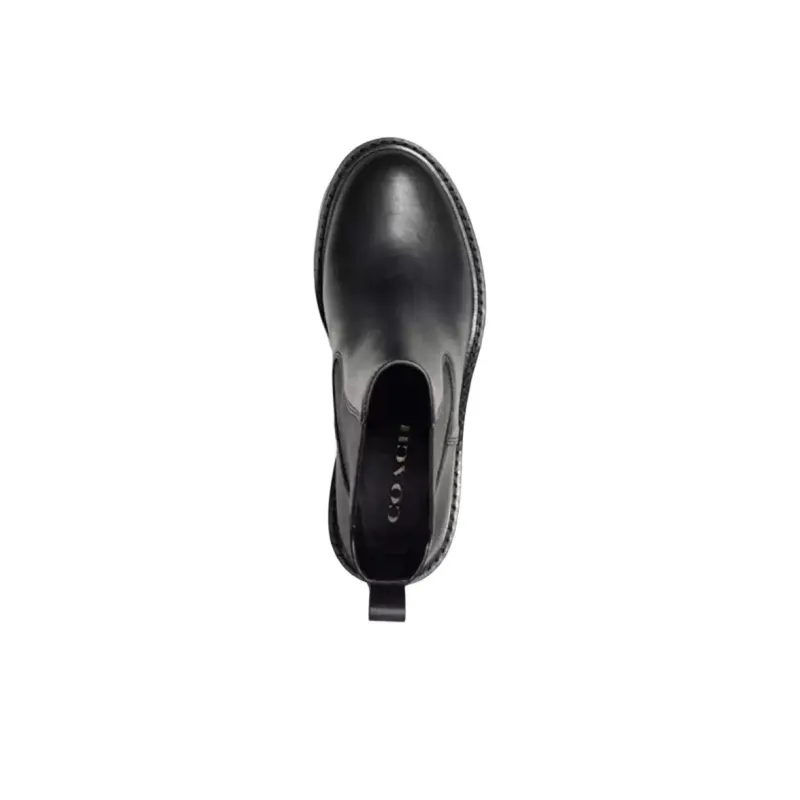 COACH Kinsley Short Chelsea Boots 6.5cm Women's Black-3