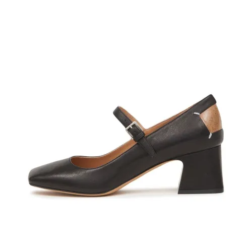 Maison Margiela Chunky Heel High Heels 3cm Women's Black