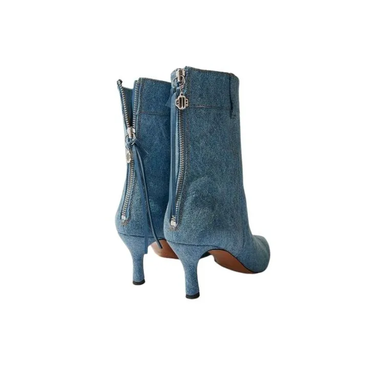 Maje Ankle Boots 7.5cm Women's Blue-3