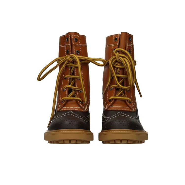 Chloé Franne Leather Lace-up Boots-4