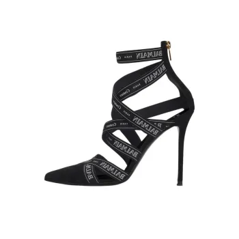 BALMAIN Couture Ribbon Crossover Strap Pumps