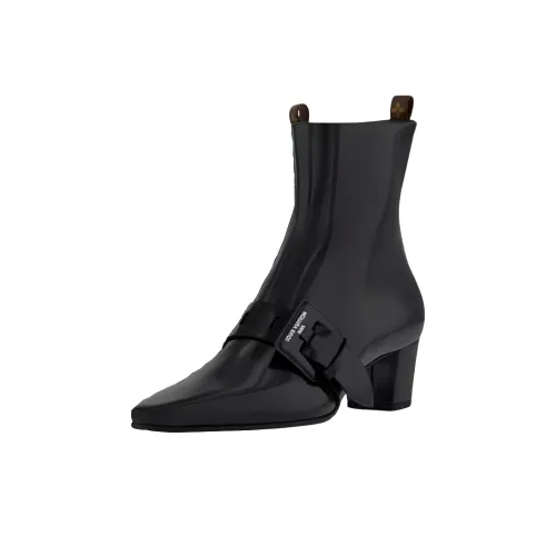 LOUIS VUITTON Fusee Ankle Boots 4.5cm Women's Black