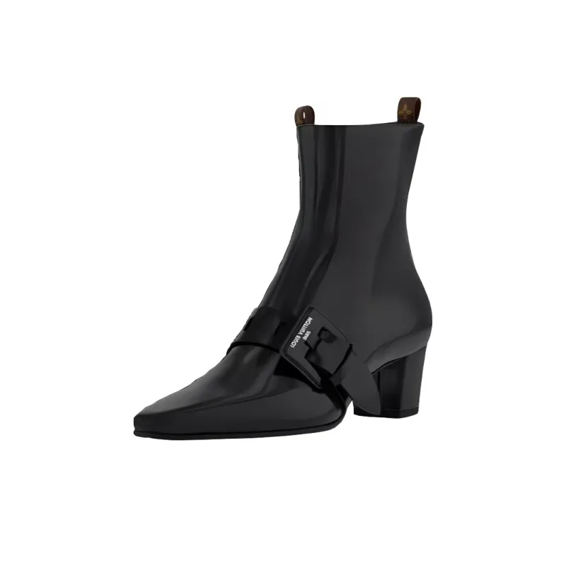 LOUIS VUITTON Fusee Ankle Boots 4.5cm Women's Black-0