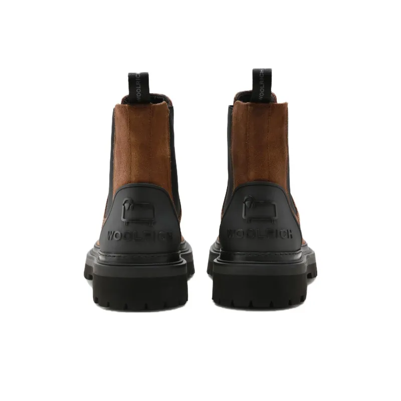 WOOLRICH Short Chelsea Boots Men's Dark Brown-3