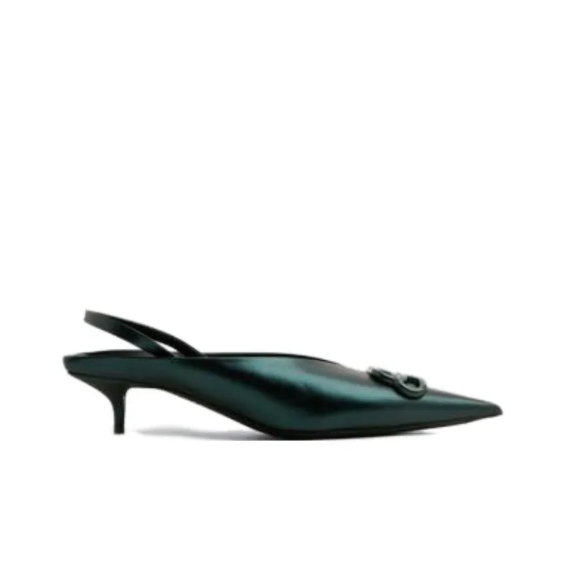 Balenciaga Knife Casual Single Shoes Women's Green-1