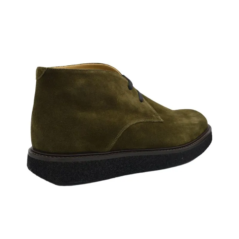 CORNELIANI Ankle Boots Men's Olive Green-3