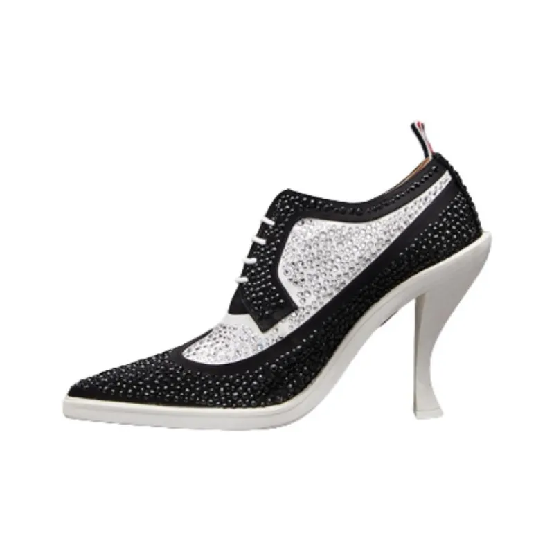 THOM BROWNE Crystal-embellished 105mm Derby Shoes-0